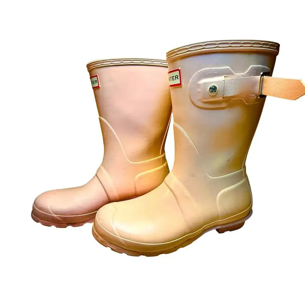 Hunter Original Tall Gloss Rain Boots Pink Size US 7